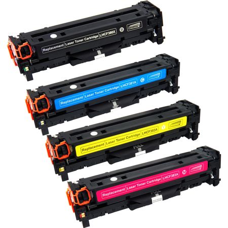 4 Pack HP 312X / HP 312A Compatible High-Yield Toner Cartridges